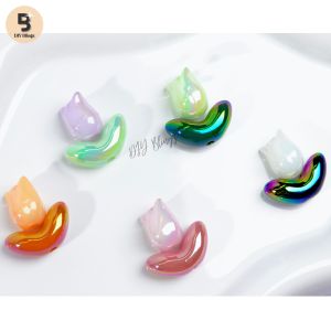 DIY Blingz 5 sets UV Acrylic Tulip Beads Assorted Mix Color for DIY Bracelet Necklace Jewelry Making