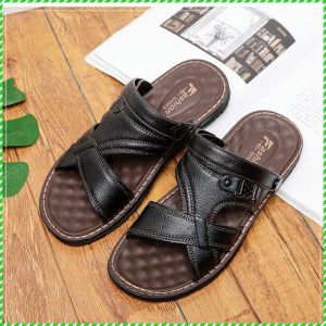 Mens Sandals Wearable Lightweight Outdoor Sandals Non-slip Soft Handsome Adults Cool Soft Elastic