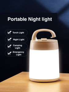 LED Portable Night Light with 3 modes lighting | 1800 mah battery | bedroom camping emergency light