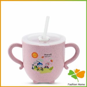 FASHION แก้วหัดดูด กันกระแทก มีฝา  ขนาด  280ml Kids Utensils
