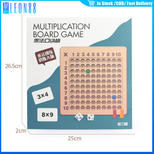 โปสเตอร์ตารางสูตรคูณ เกมกระดานฝึกสูตรคูณ สำหรับเด็ก ของเล่นเสริมการเรียนรู้