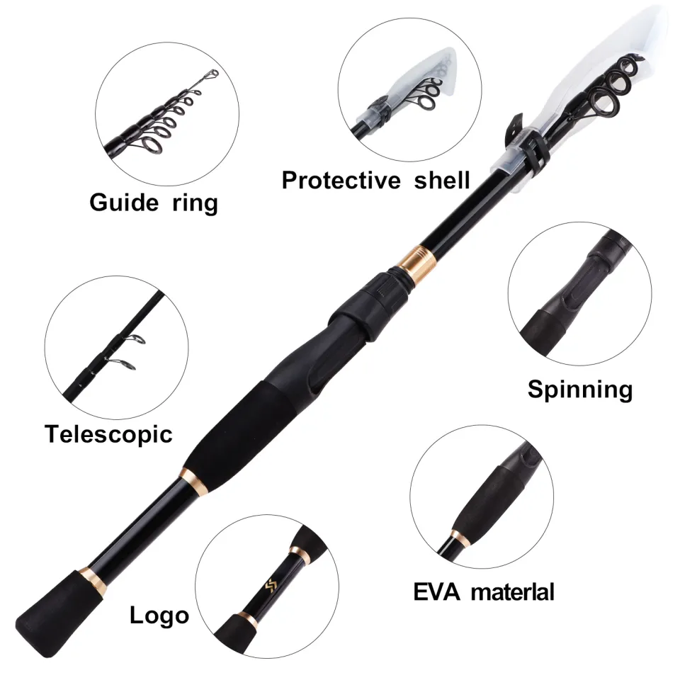 Spinning Fishing Rod Sets 1.8-2.4m Carbon Fishing Pole Strong