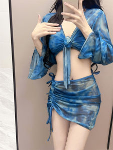 2026 Hot Sale [ Shipped from China ] four-piece bikini swimsuit for women new conservative long-sleeve design that conceals body fat and makes you look slimmer B3