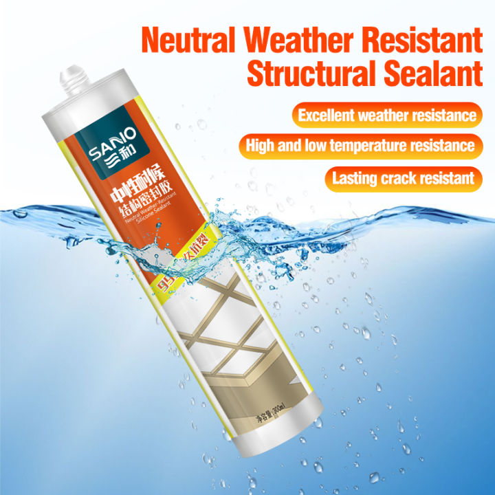 SANO Weather Seal Silicone Sealant 300ml Black Transparent Porcelain