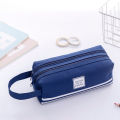 Hộp bút vải nhiều ngăn cỡ lớn cute, túi đựng bút 2 ngăn kiểu hàn quốc cho học sinh nam nữ. 