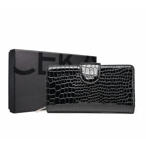 [Dompet Baru] CEKA PRO Dompet Wanita Panjang Serbaguna Tas Dompet HP Kulit Croco Dompet Besar Cewek - Solara Long Wallet