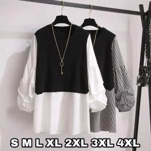 Soza Blouse - Ukuran S M L XL 2XL 3XL 4XL Kemeja Kerja Big Size - Kemeja Jumbo - Baju Korea