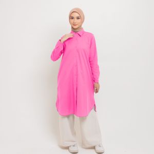Tunik Atasan Wanita L tunic Basic Katun Prada