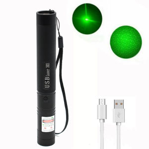 Công suất cao USB Laser 303 Green Laser Pointer - 532nm Focus Điều chỉnh Red/Green/Purple Dot 5mw Kết hợp tập trung có thể nhìn thấy