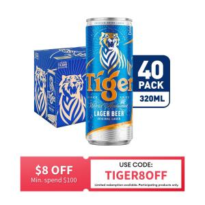 Tiger Lager Beer Can 40 X 320ML