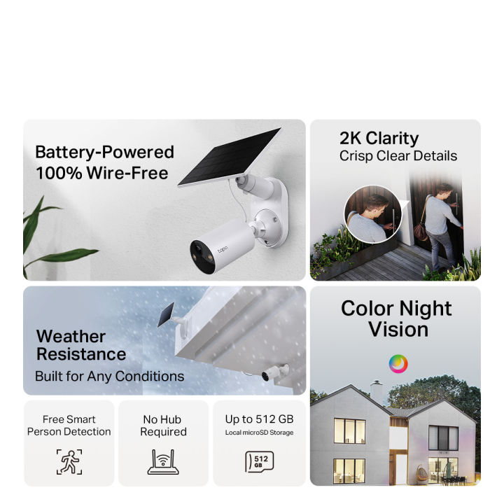 TP-Link%202K/3MP%20Wire%20Free%20Solar%20Powered%20CCTV%20Camera%20Color%20Night%20Vision%20IP65%20No%20Hub%20Required%20Tapo%20C410%20KIT%20/%20C410%20-%20Image%2010