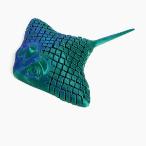 14CM 3D Printed Manta Ray Q-Version Flexible Toy Cute Marine Creature Creative Style Stress Relief Desktop Decoration