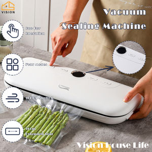 Vision Food Vacuum Sealer Automatic Food Package Sealing Machine with 10Pcs Storage Bags Dry and Wet Dual-purpose Fresh Food Saver