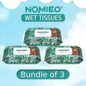 【Bundle Deal】NOMIEO Baby WET WIPES Soft & Sensitive Protection Cleansing & Moisturizing 80s per pack