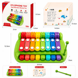 2 in 1 Kids Musical Piano Xylophone Toy Educational Learning Instrument Early Development Gift