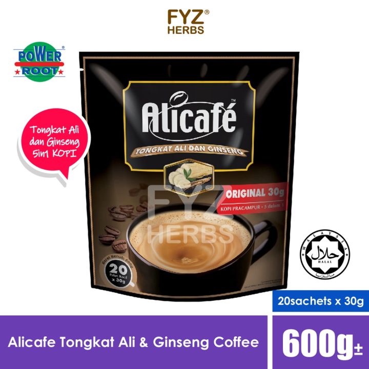 Alicafe Tongkat Ali & Ginseng Original 5 in 1 Coffee KOPI (30g X 20s ...