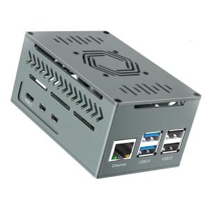 Aluminum Protective Case For RPI 5 Board Enclosure Box With Cooling Fan Heatsinks And Efficient Heat Dissipation