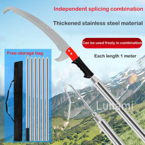 3/4/5/6/7M High Tree Branch Pruning Shears Saw Combination Cutter Fruit Picker Saw Stainless Steel Pole with Pruning Saw
