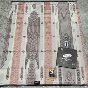 Sarung Atlas Super Premium 980 Silver dan 935 Gold dan Bronze Songket Selvedge Jacquard Dewasa