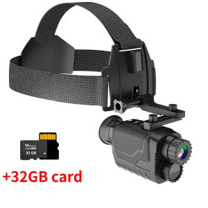 BekinTek 4K 3D Helmet Mounted Night Vision Monocular Head Mountable NVG Goggles Rechargeable Optics Telescope  Full Dark Observing   8x Digital Zoom 4K Video Record 36M Photo 800 Degrees Diopter Adjustment 4 Color Effect with 32G TF Card