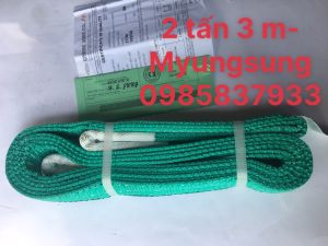 Dây cẩu hàng 2 tấn 3 m Myungsung Hàn Quốc dùng móc buộc cẩu kéo an toàn hiệu quả
