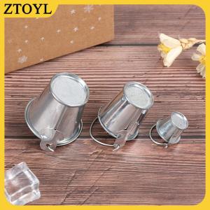 ZTOYL 1pcs Dollhouse Mini sắt xô thu nhỏ mô hình mini Dollhouse trang trí đồ trang trí trẻ em bãi biển nhỏ xô đồ chơi
