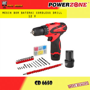 MESIN BOR BATERAI TANGAN / CORDLESS DRILL BATTERY CD-6650 2 BATTERY