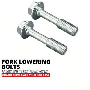 2PCS Motorcycle Fork Screw 10x45 Lower Bolt for Sniper 150/155/135/NMAX/AEROX/RS150/EX5/SYM VF3I Parts RONT SHOCK ABSORBER