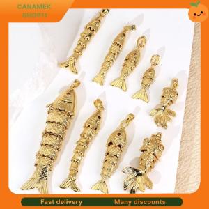 ❣️❣️❣️ Swinging Gold Plated Copper Pendant DIY Handmade Koi Fish Goldfish Earring Necklace Bracelet Accessories Jewelry