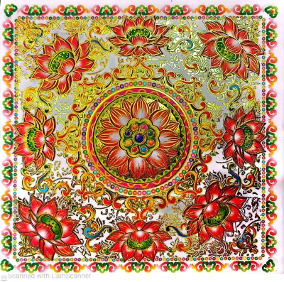 莲花金纸 双面彩色 (30 张) Lotus Joss paper (19.5x19.5cm)