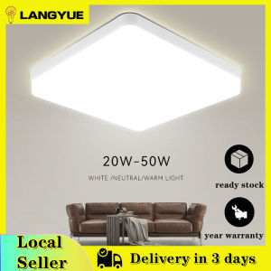 LANGYUE Modern LED Ceiling Light Home Lighting Lamp Square Indoor 20W 30W 50W for Bedroom Living Room Kitchen