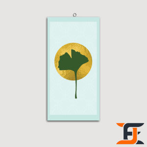 HIASAN DINDING DAUN GINGKO HIJAU ABSTRAK WALLDECOR NUANSA ABSTRAK DAUN MINIMALIS 15X30 HIASAN DAN PAJANGAN RUMAH  AESTHETIC KEKINIAN