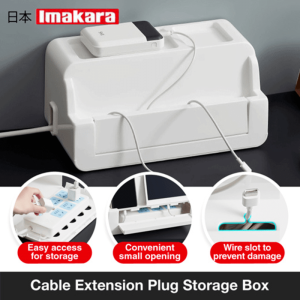 🔥Imakara Cable Extension Plug Storage Box Organizer 🔥Hideaway Cable Box Management