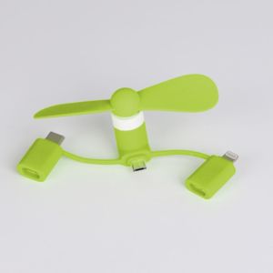 Portable Phone Fan 2 in 1 Type-C Small Mini Fan for Mobile Phone