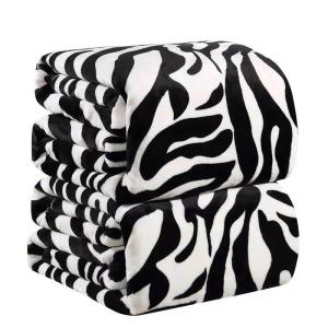 Selimut Bulu Halus Teval Ukuran JUMBO 200x230 Motif Dewasa Zebra Keren Pinggiran List Murah Berkualitas