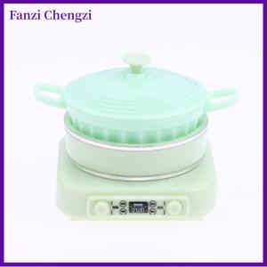 Fanzi บ้านตุ๊กตามินิเครื่องใช้ในครัวโมเดลหม้อแม่เหล็กไฟฟ้าขนาดเล็กอุปกรณ์สำหรับถ่ายภาพ