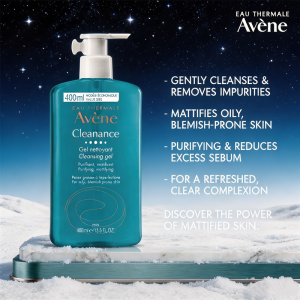 AVENE Cleanance Cleansing Gel 400ML Soapless Cleanser For Sensitive Oily Blemish Prone Skin