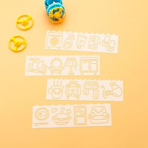 TSEVD 4pcs/set Thước kẻ mẫu Mẫu vẽ rỗng Thủ công tự làm Khuôn tô sao chép Mẫu phun sơn Tái sử dụng Thủ công Bộ Khuôn tô vẽ Bảng phấn