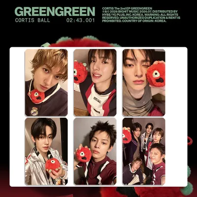 Thẻ Mini CORTIS GREENGREEN Idol Kpop Thẻ Pop-up Bưu thiếp Thẻ sưu tầm