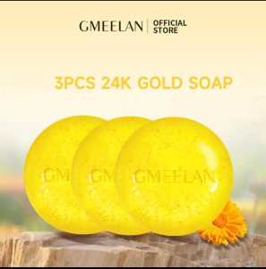 Paket GMEELAN 3 PCS Set  Natural Skin Care Essential Oil Soap 100g Sabun Pemutih Badan Emas 24 / NASA GROSIR