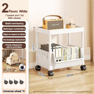 Moving book Shelf Trolley Cart Organizer 2/3/4/5 Layer Bookshelf With Wheels Pantry Storage Rack