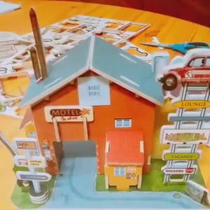 ROKR diy Nhà gỗ lắp ráp thủ công 3d Mô hình xây dựng mô phỏng đồ chơi giáo dục 3D