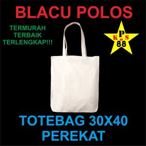 TOTEBAG BLACU POLOS - TOTEBAG 30X40 TERMURAH - TAS GOODIEBAG