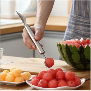 Muỗng Múc Kem Tỉa Trái Cây 2 Trong 1 Loại Dài 24CM