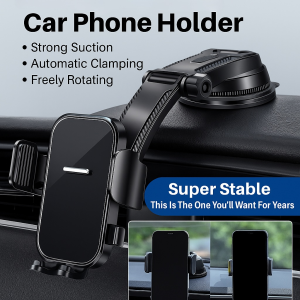 Car Gravity Air Vent Mount Phone Holder Vacuum Magnetic Suction Phone Mount Foldable Shower Phone Holder Live Video Camera Mount Stable Live Show Lifter Adjustable For All Phones手机支架 车载 稳固