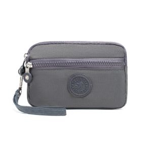 Fashion Zipper Women Handbag Coin Bags Purse Waterproof Large Capacity Storage Bag Solid Color Double Layers Long Wallet