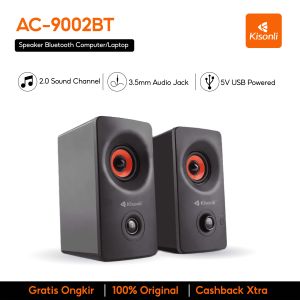 KISONLI Speaker Komputer/Laptop Bluetooth AC9002BT Super Bass Support Wireless Connection