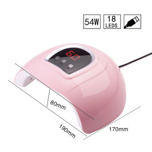 UV Lamp 54W Nail Dryer Machine Fast Drying 18pcs Leds LED Nail Lamp for Varnish Manicure Gel Polish Cure Nail Art Tools USB Connector X4plus美甲灯光疗机