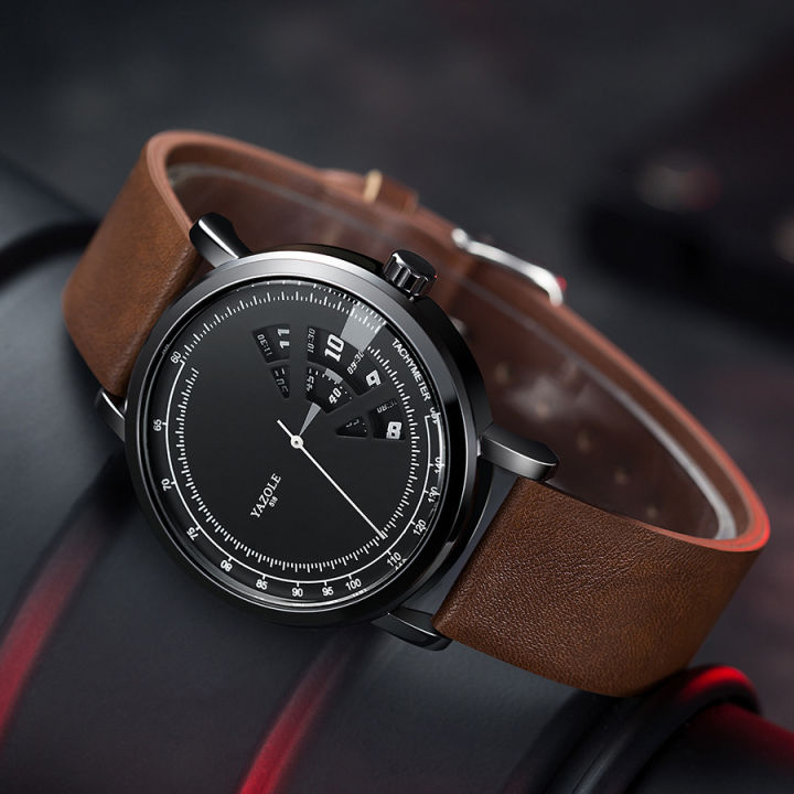 Yazole Watch Yazole Reloj Đồng Hồ Nam Yazole 518 Mặt Số Quay Tròn