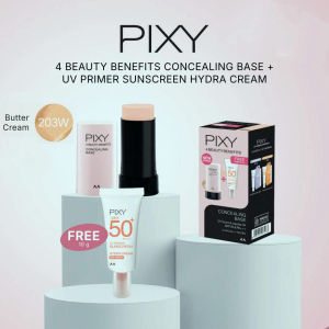 PROMO FREE SUNSCREEN Pixy 4 Beauty Benefits UV Whitening Concealing Base Gratis Sunscreen
